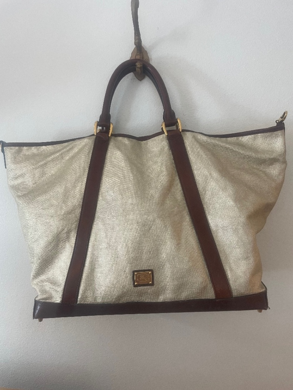 Burberry metallic tote
